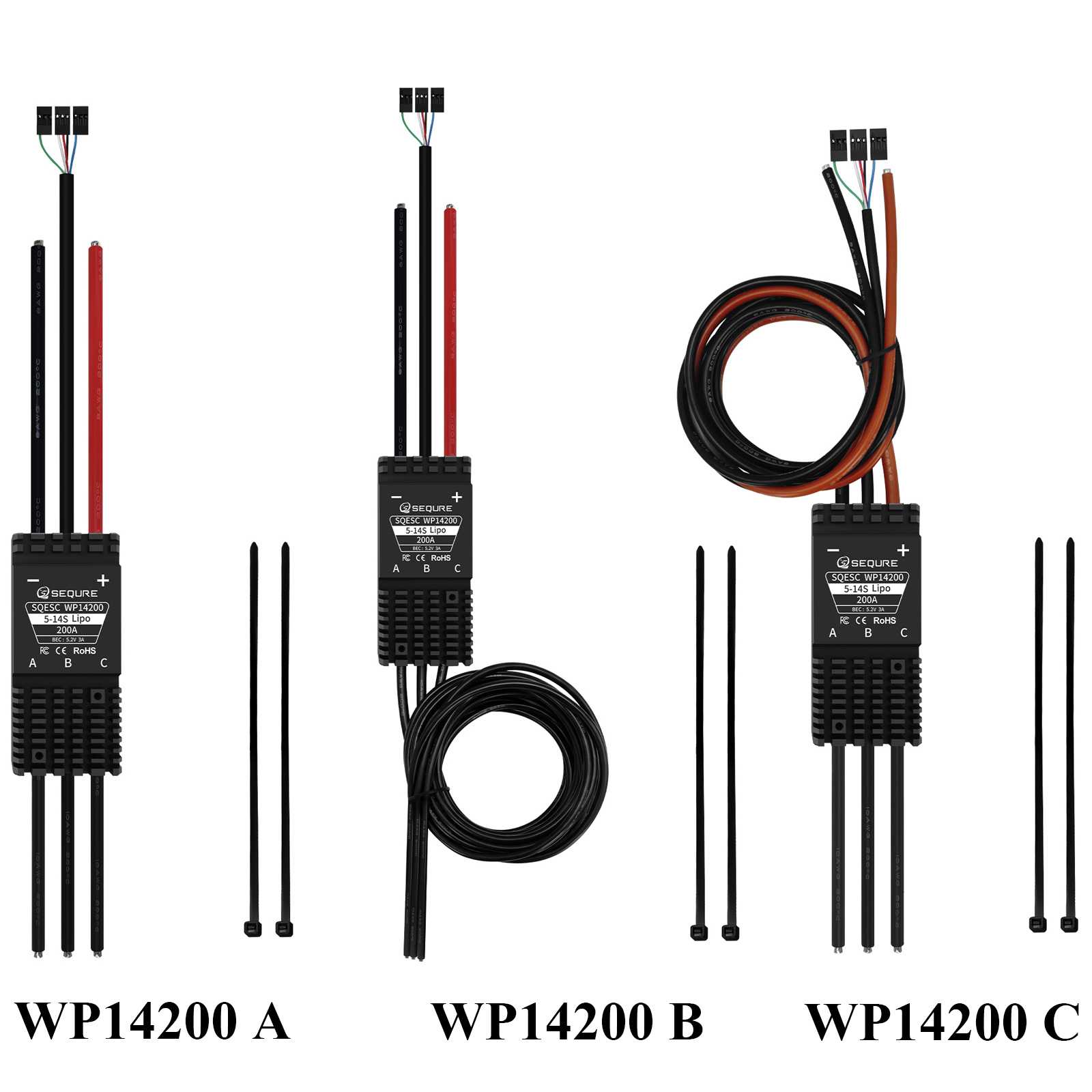 Rc Hobby Wire - SEQURE WP14200 IP68 Wasserdichter Bürstenloser ESC