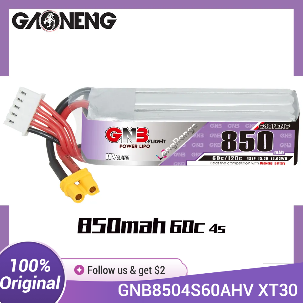 Lipo Battery 4S - GAONENG GNB LiPo-Akku 850 mAh 4S