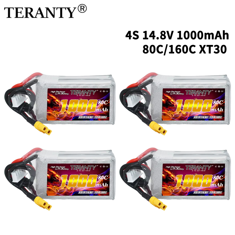 Lipo Battery 4S - TERANTY 4S 1000mAh 14,8V 80C/160C Lipo-Akku