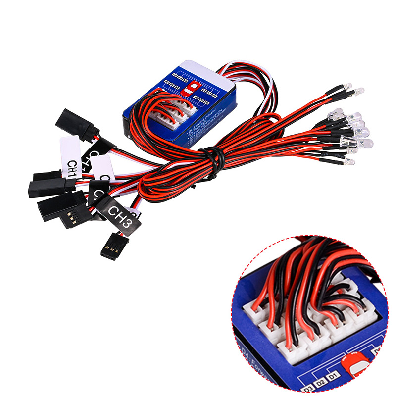 Rc Hobby Wire - RC 12 LED-Beleuchtungssystem-Kit Intelligente Simulationslichter 1/10