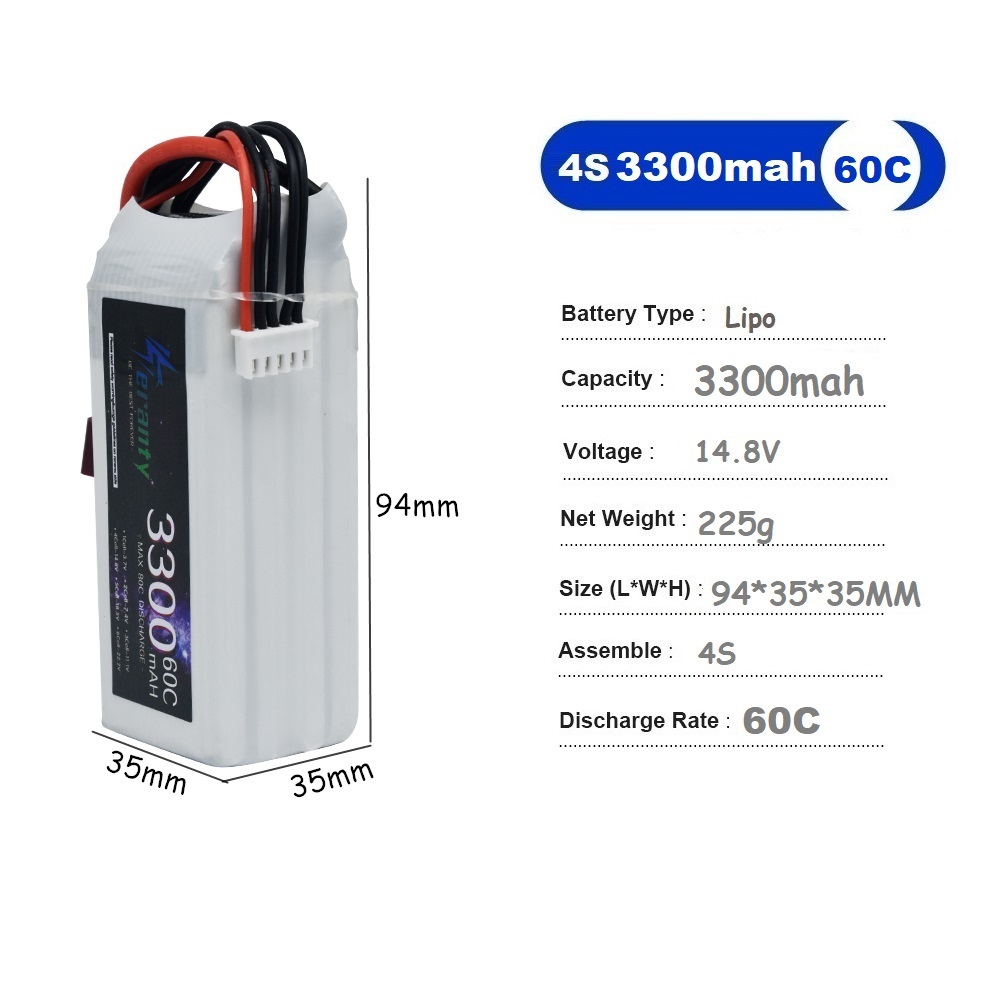LiPo Akku 4S 3300mAh 60C 14,8V – Lipo Battery 4S Bewertung und Preis