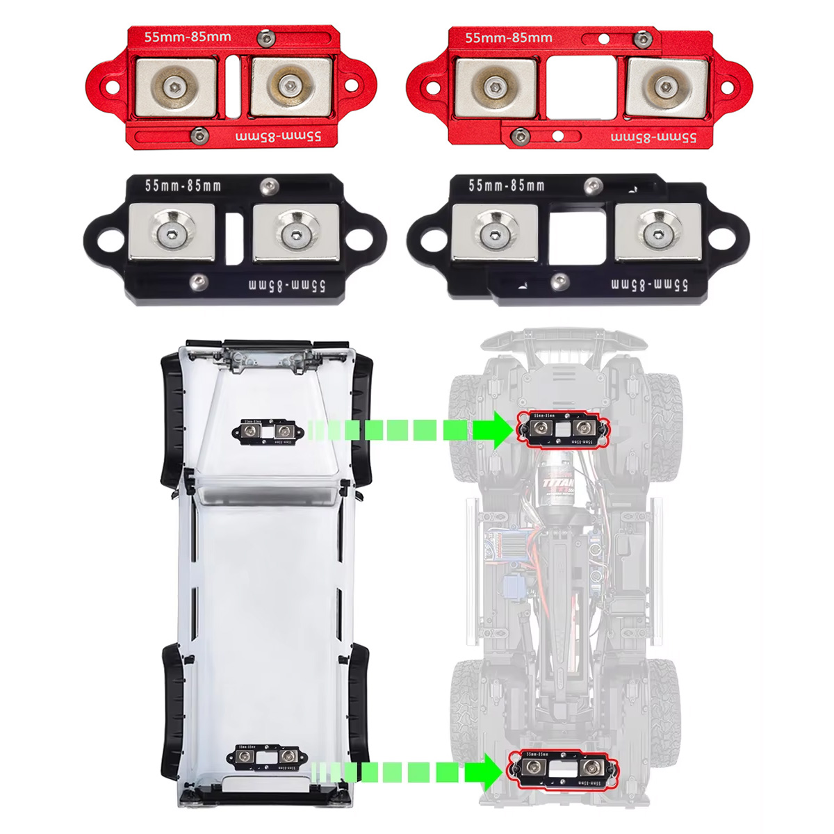 4PCS 55-85mm Einstellbare Magn – Body Shell Rc Bewertung und Preis