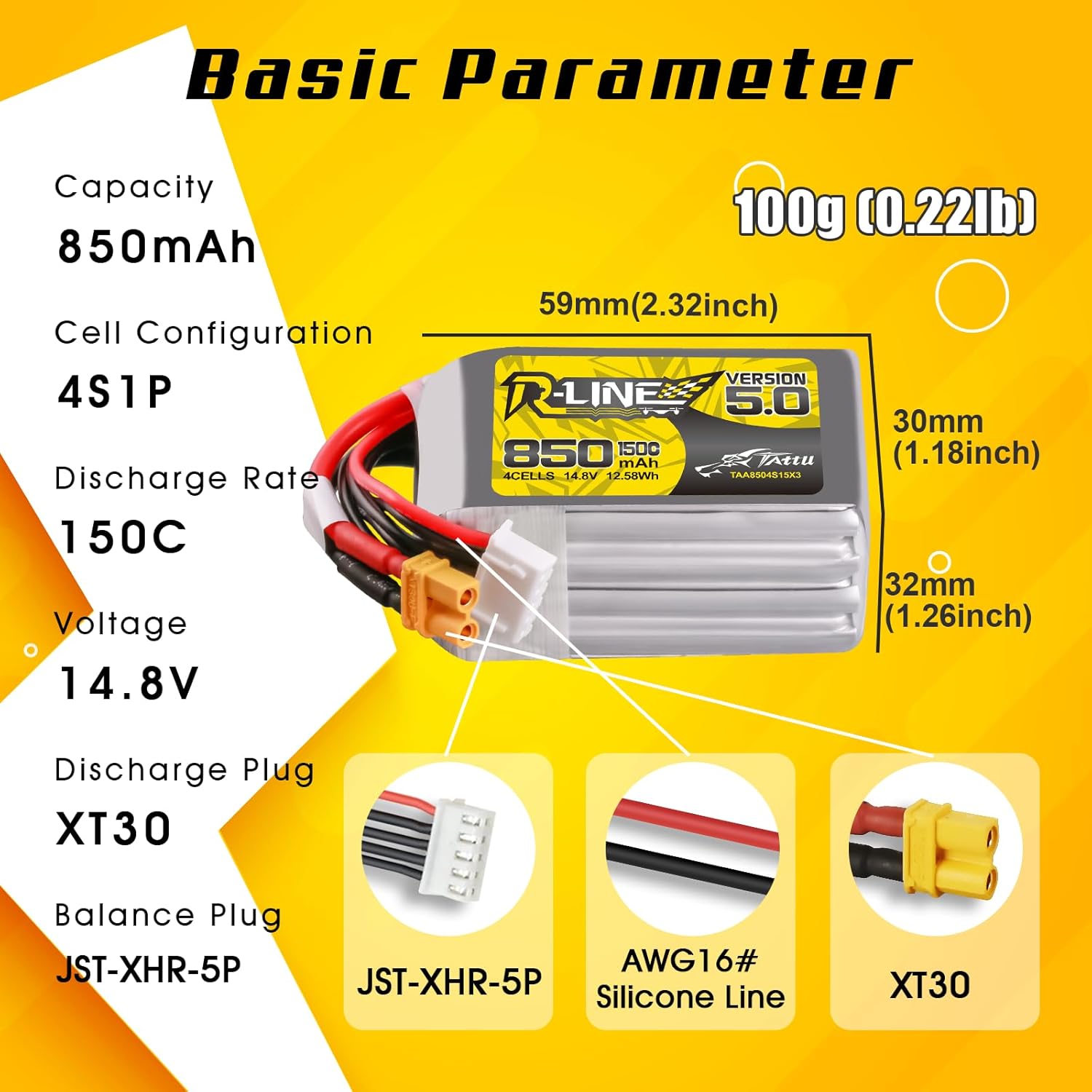 Tattu R-Line 5.0 850 mAh 4S 15 – Lipo Battery 4S Bewertung und Preis